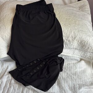 Sun Kim Black Pants with Button Detail 2X